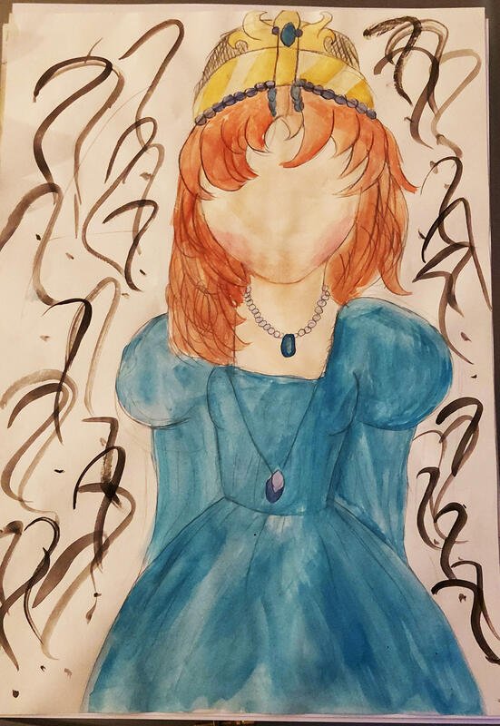 Watercolour portrait by Sahaaya, Mossbourne Community Academy